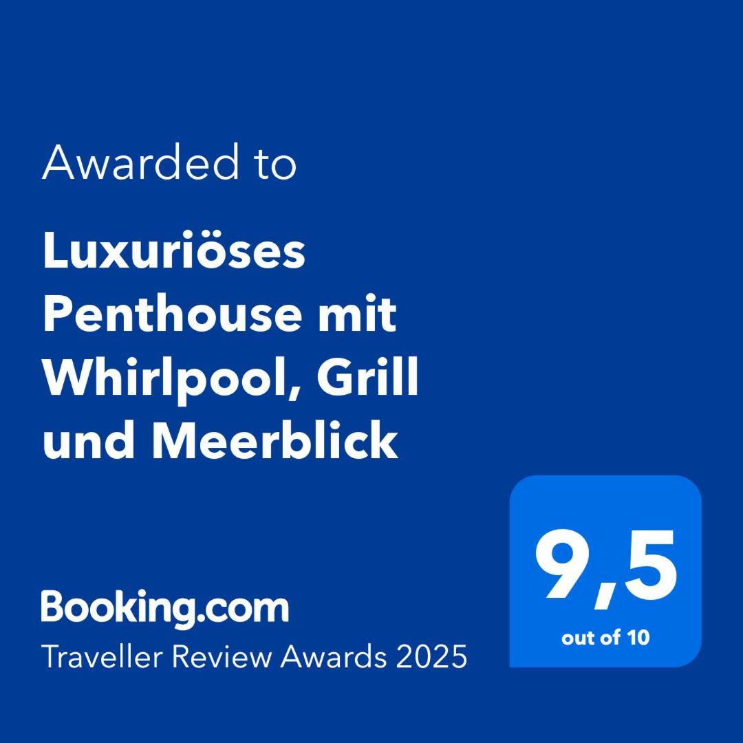 Luxurioeses Penthouse Welle Mit Whirlpool, Grill Und Meerblick Vir Exteriör bild